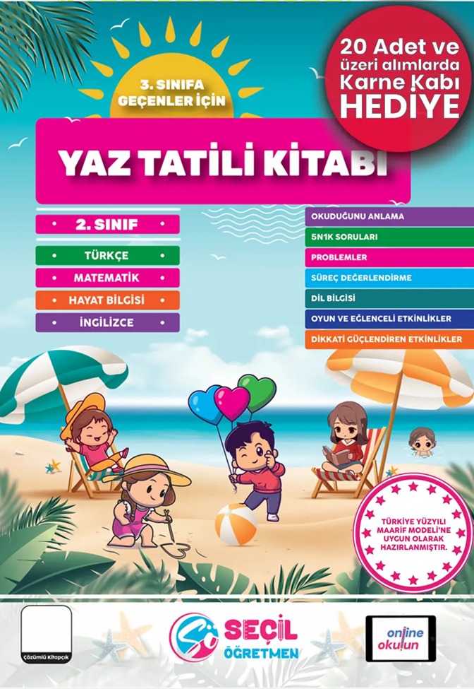 Seçil Öğretmen 2. Sınıf Yaz Tatili Kitabı 144 Sayfa